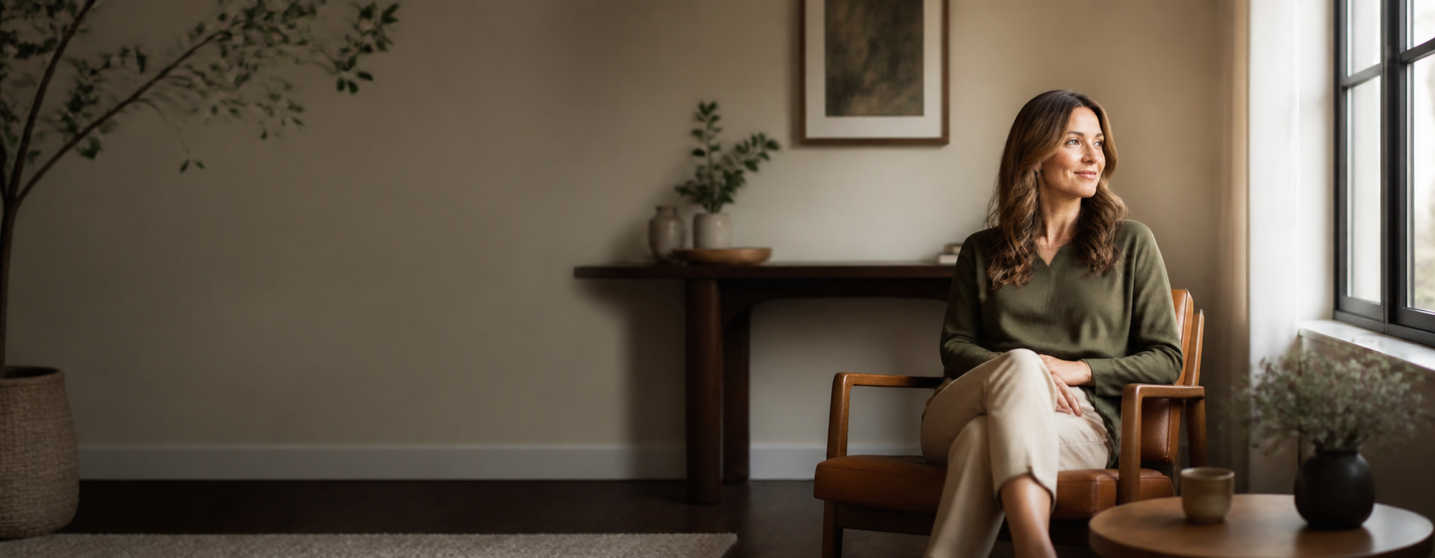 Jane Smith in her Oakland therapy office