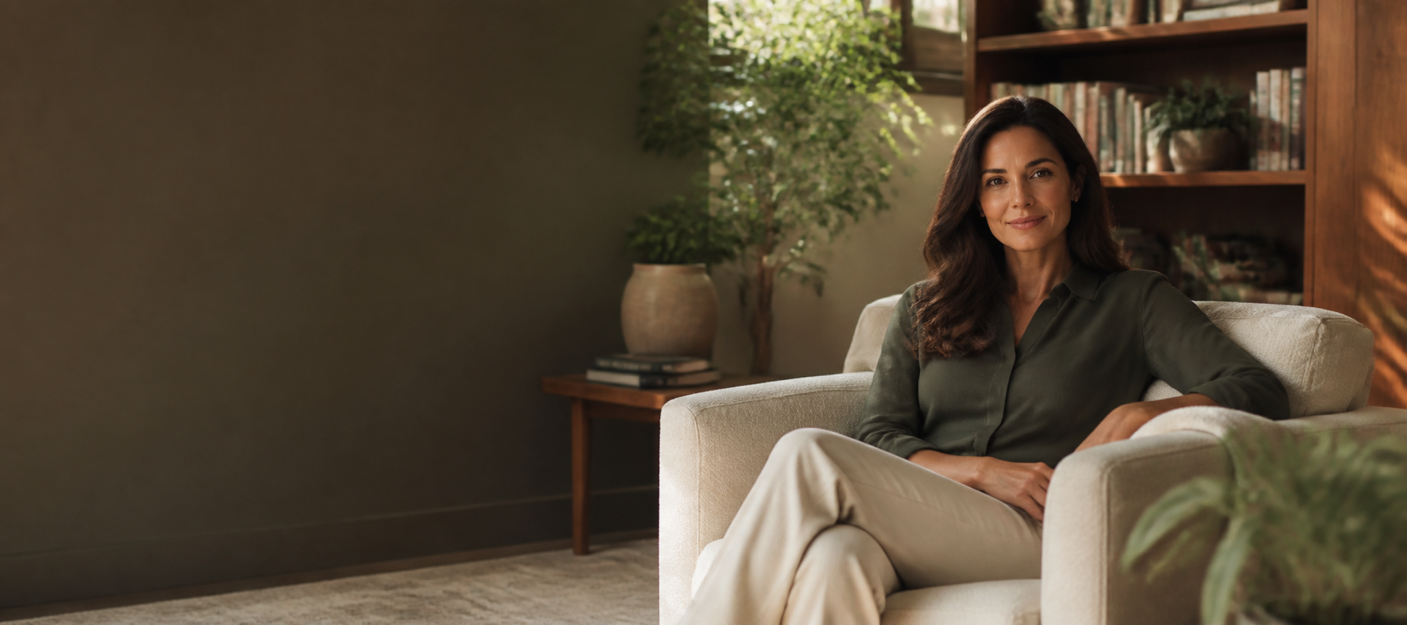 Jane Smith in her Oakland therapy office